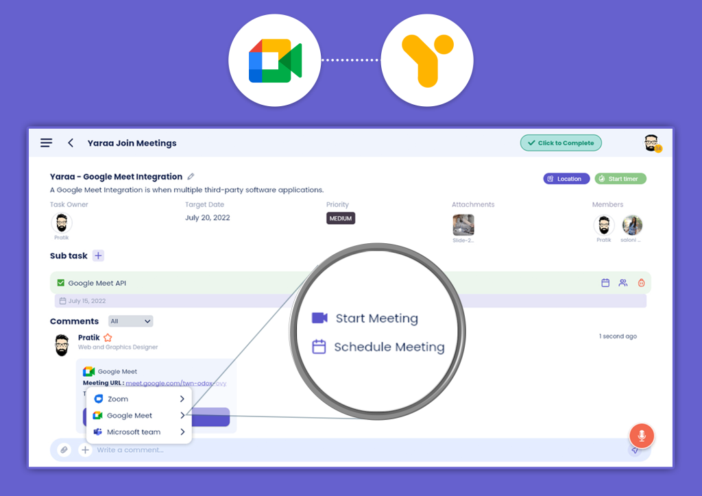 google meet integration